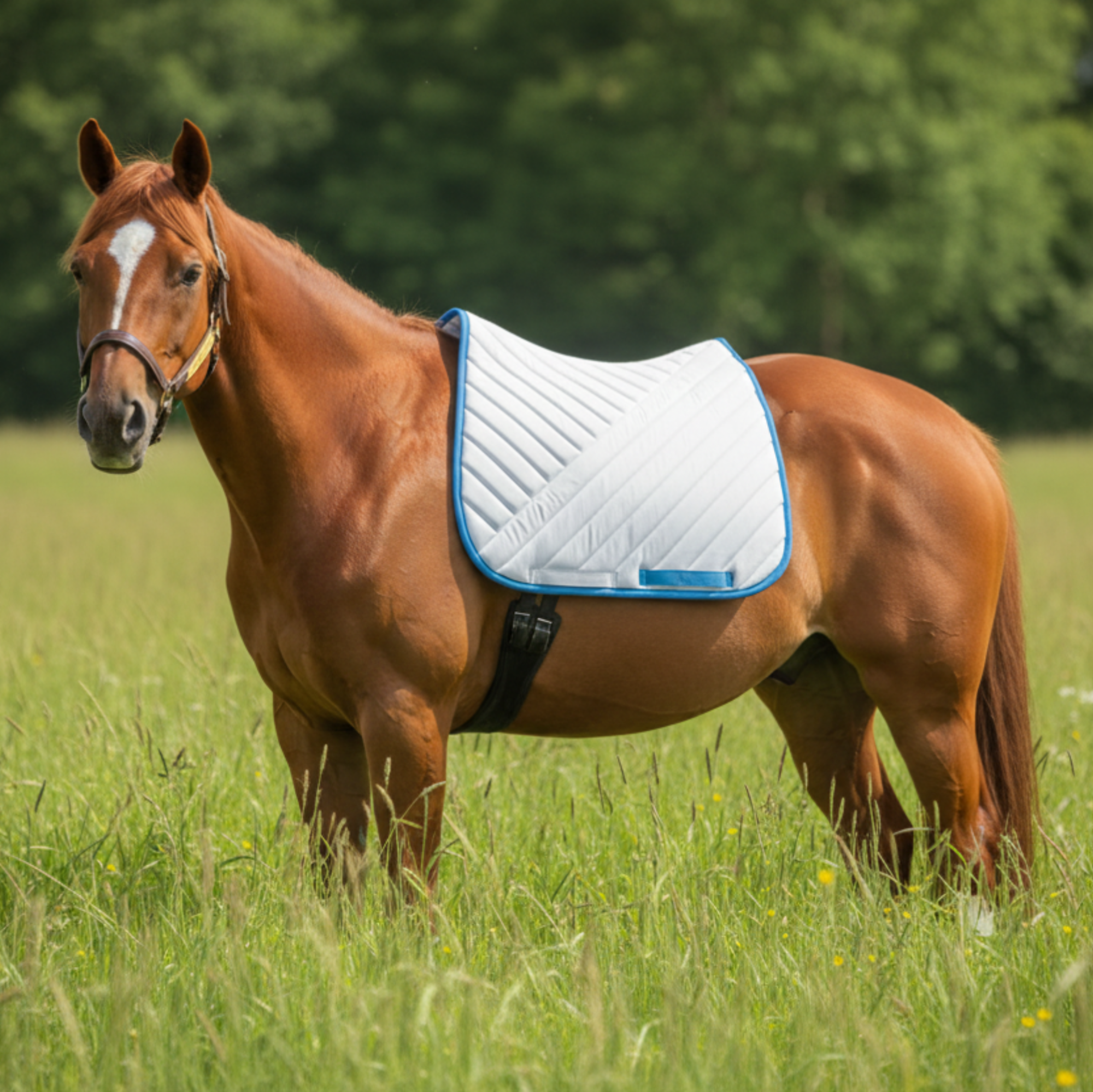 Premium Quality Horse Rug White and Blue Color