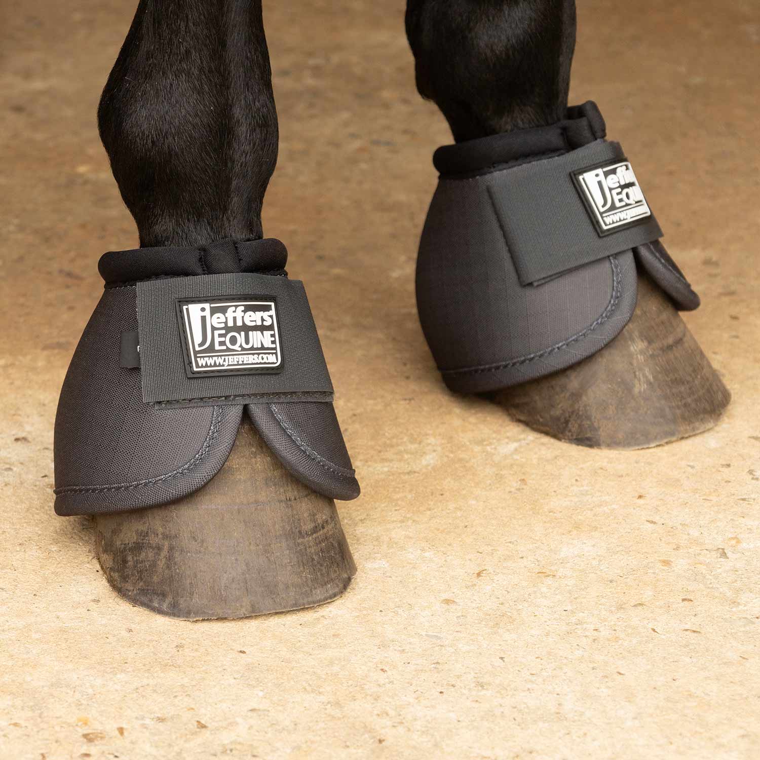 Jeffers No-Turn Bell Boots for Horses, Solid Colors, 2 ct