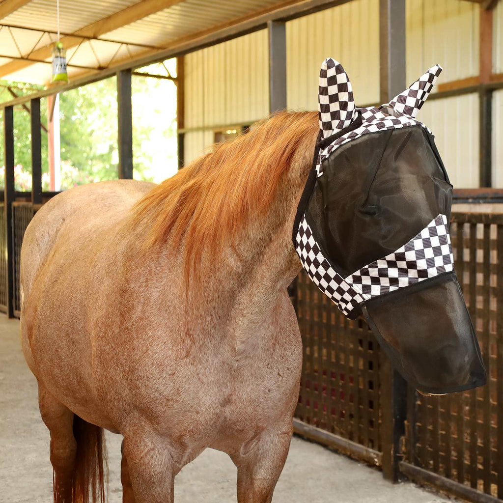 Jeffers Expression Deluxe Mesh Horse Fly Mask with Ears and Nose