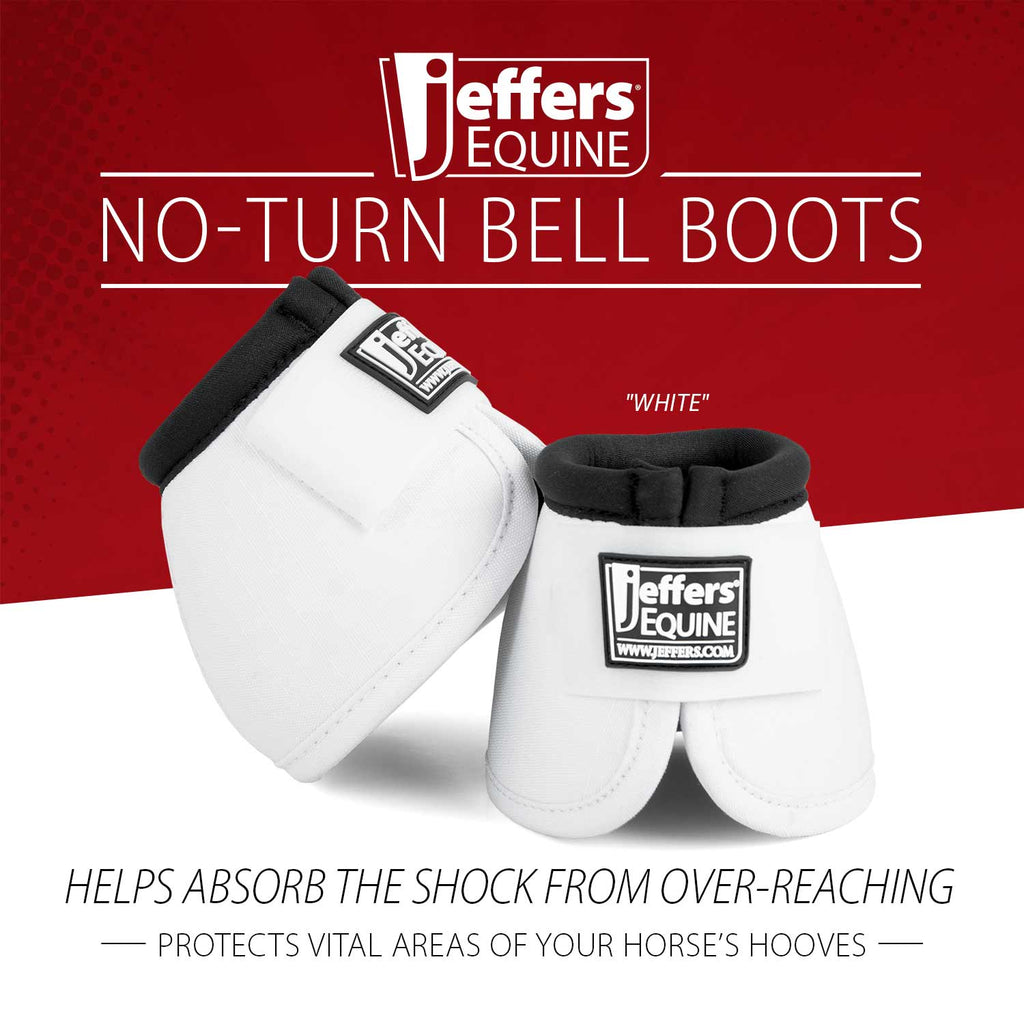 Jeffers No-Turn Bell Boots for Horses, Solid Colors, 2 ct