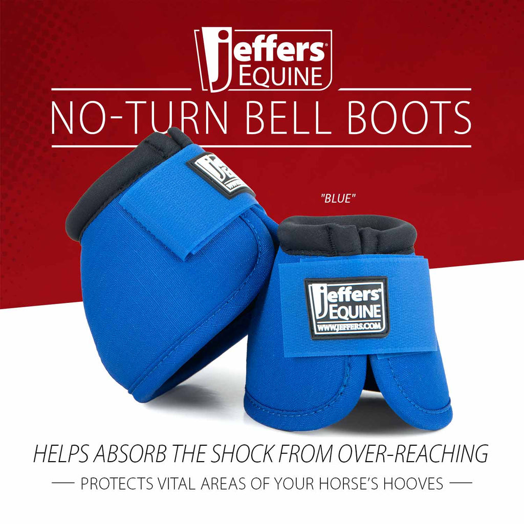 Jeffers No-Turn Bell Boots for Horses, Solid Colors, 2 ct