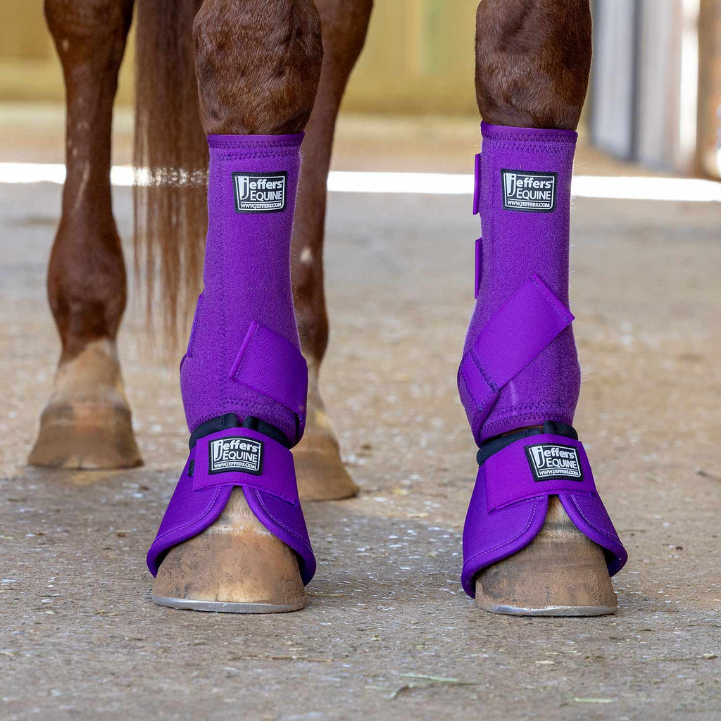 Jeffers No-Turn Bell Boots for Horses, Solid Colors, 2 ct