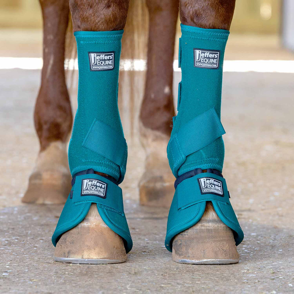 Jeffers No-Turn Bell Boots for Horses, Solid Colors, 2 ct