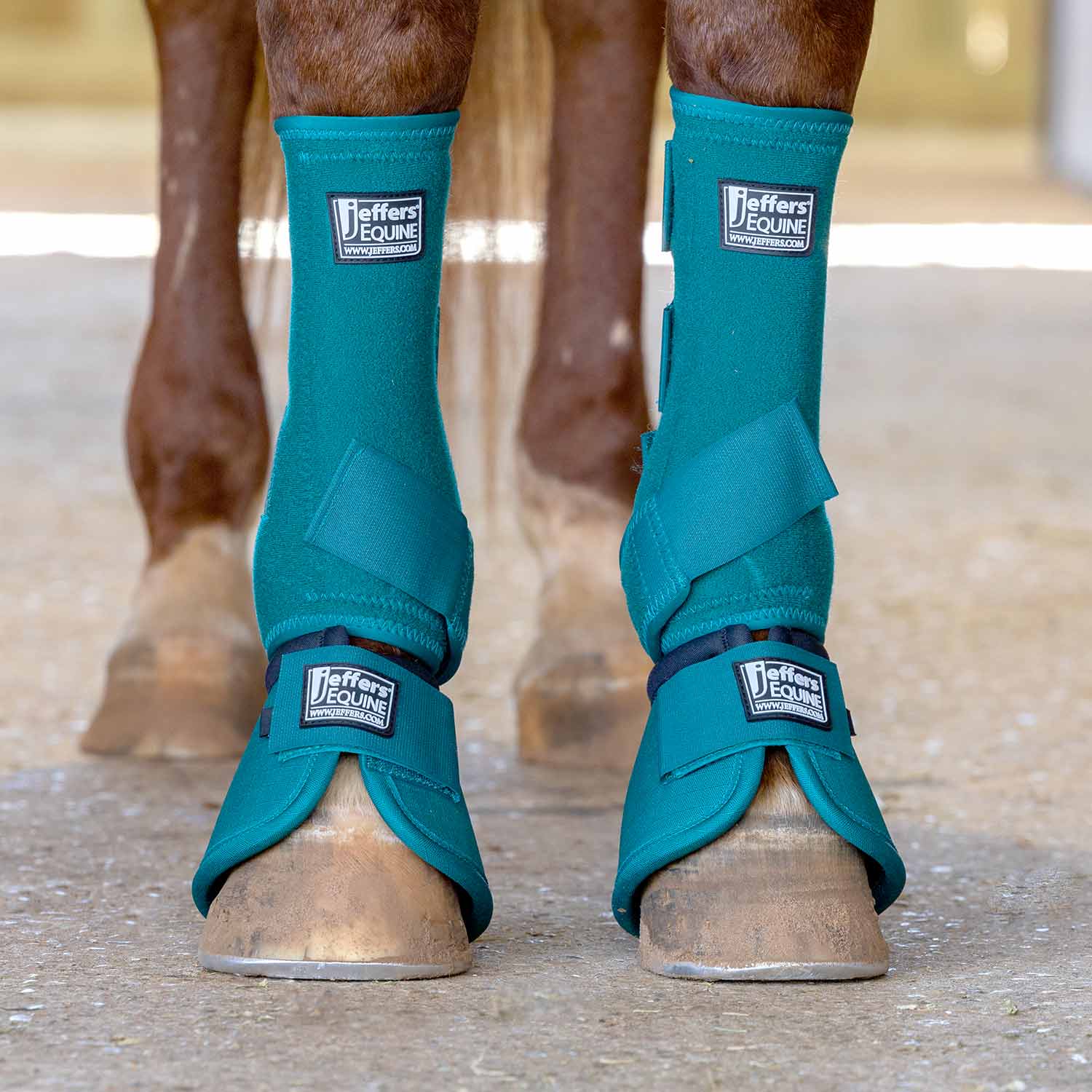 Jeffers No-Turn Bell Boots for Horses, Solid Colors, 2 ct