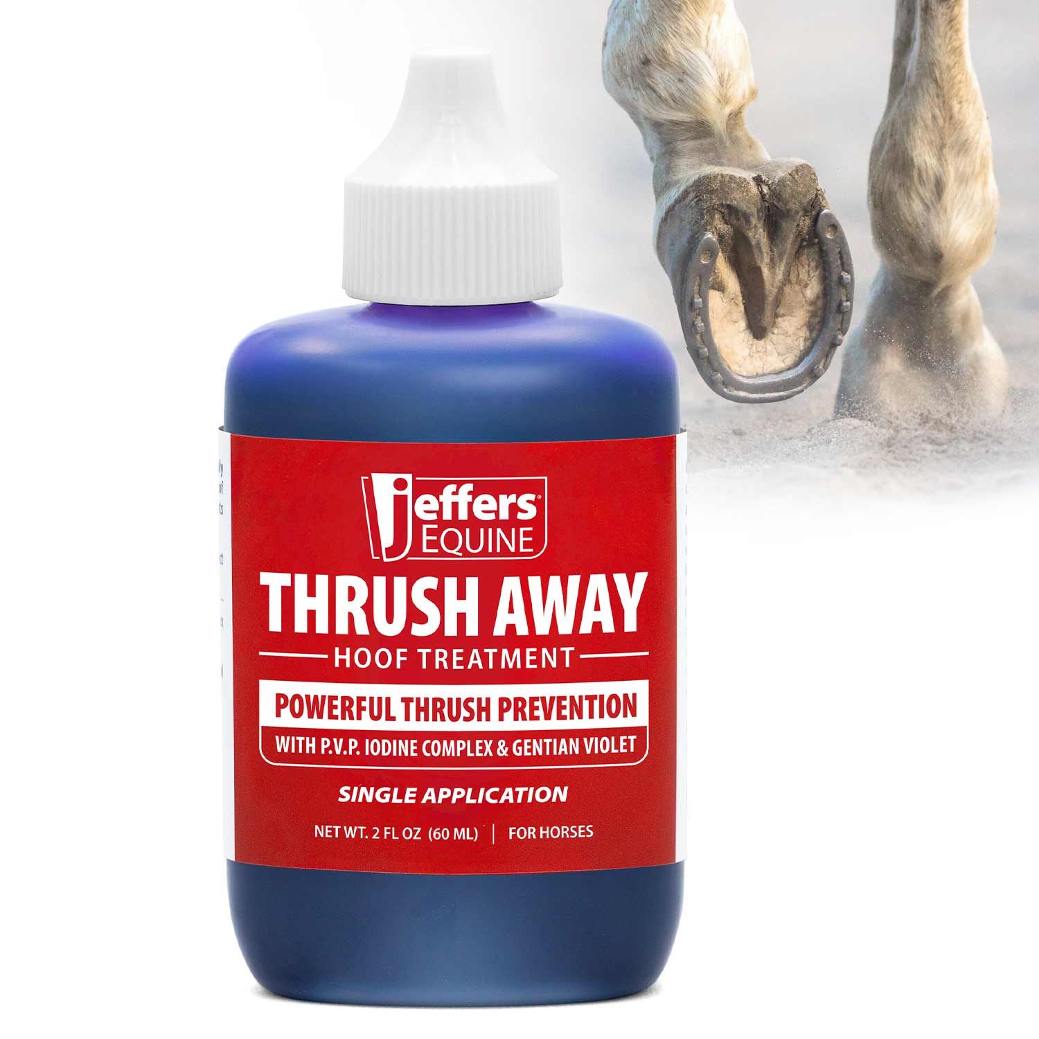 Jeffers Thrush Away Hoof Treatment for Thrush in Horses, 2 oz